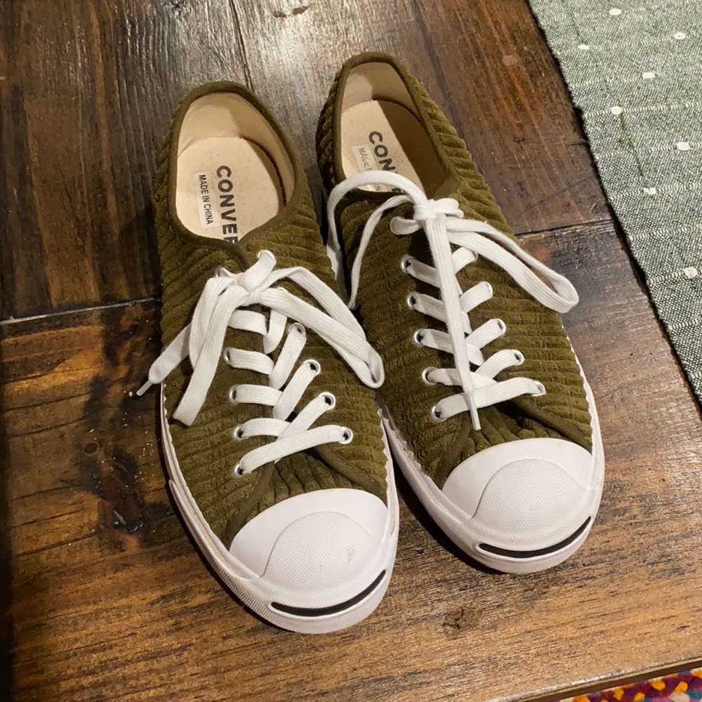 Jack Purcell converse olive green size 8.5